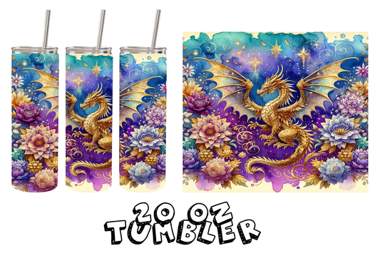 Gold Dragon Tumbler